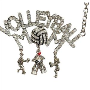 Volleyball mom necklace